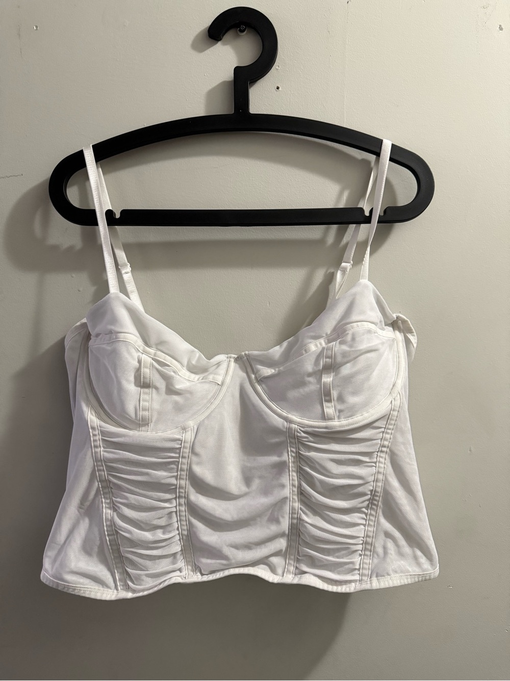 H&M DIVIDED White Bustier Crop Top